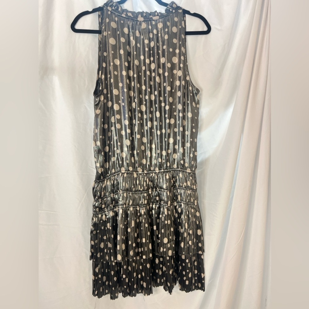 Anthropologie Current Air Metallic Polka Dot Dress – Size M​ - Picture 9 of 15